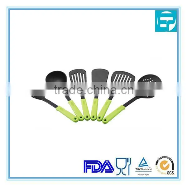 wholesale price 6pcs yellow nylon kitchen utensils