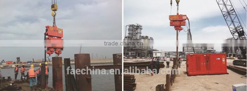 FAECHINA High efficiency hydraulic pedrail long screw vibratory hammer pile driver