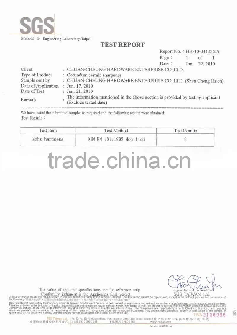 Unique patent Impact-Resistant ceramic knife sharpening ceramic knife sharpener ceramic sharpener