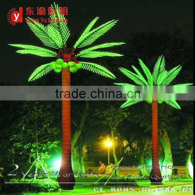 solar led outdoor lanscape light up artificial coconut palm tree sale
