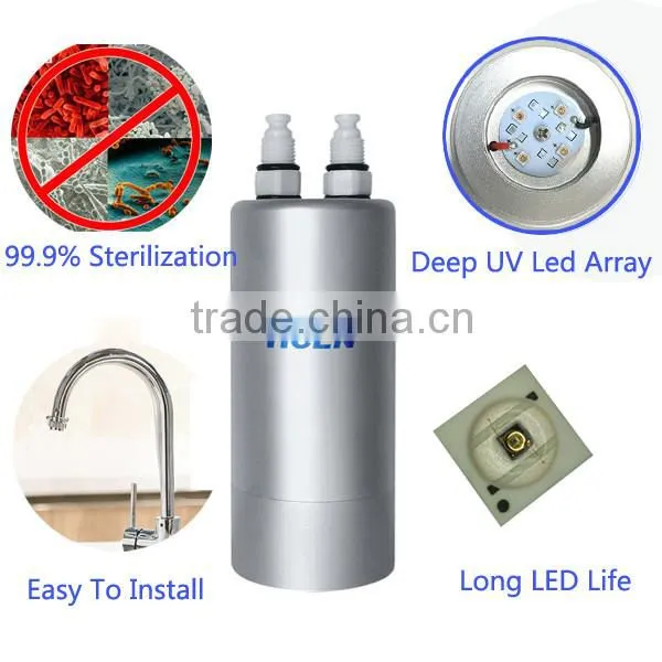 0.53GPM Aluminum Deep UV Led Water Sterilizer Home Drinking Water Treatment