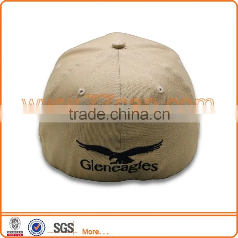 Visor embroidery logo fitted hat in 6 panel