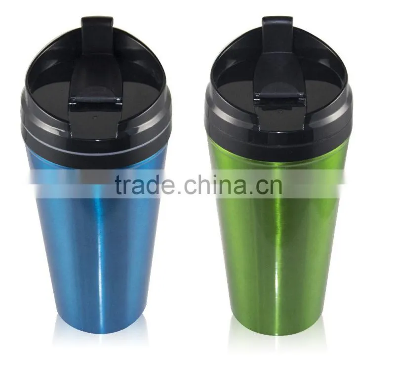 Direct Manufacturer 16oz double wall stainless steel travel mug with lid