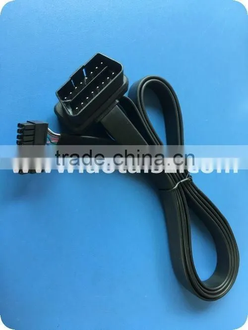 Flat Ribbon OBD-II Male to 2x8 16 PIN Housing Connector Cable