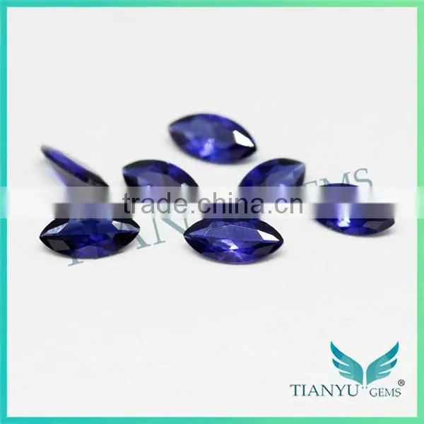 2016 trending products 925 silver ring with blue stone 33# marquise cut stone corundum blue sapphire