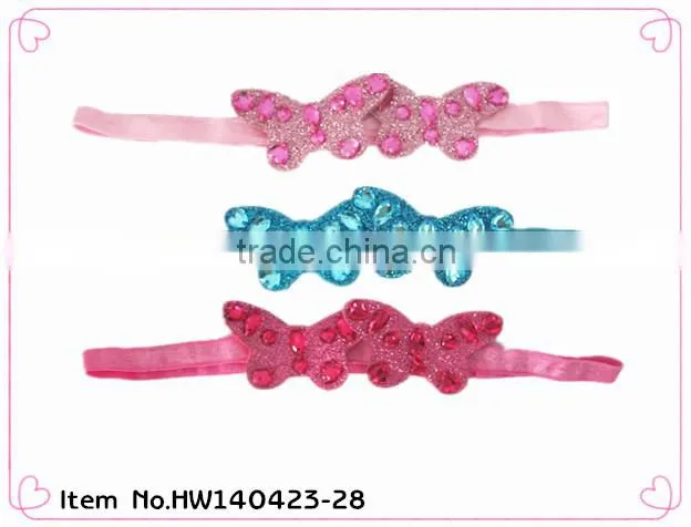 2014 kids hair accessories stretch elastic headband