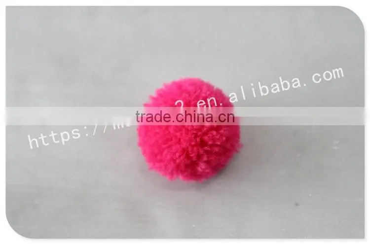 Colorful customized size polyester yarn pom pom ball for decoration