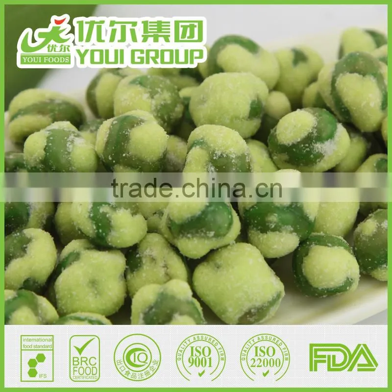 top sale wasabi peas coated wasabi green peas manufacturer