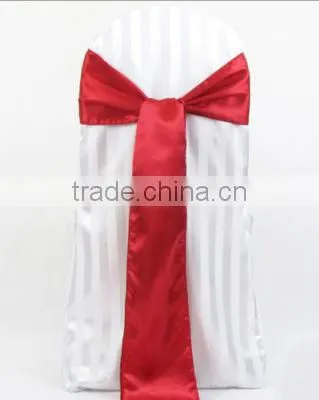 Royal blue satin chair sashes for wedding