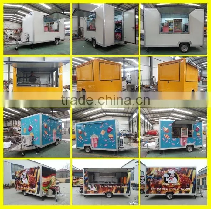 Small Size Mobile Kebab Van With Big Wheels