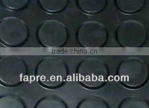 Black Anti-slip Round Stud Rubber Mattings/ Hot Sale Round Pattern Rubber Flooring