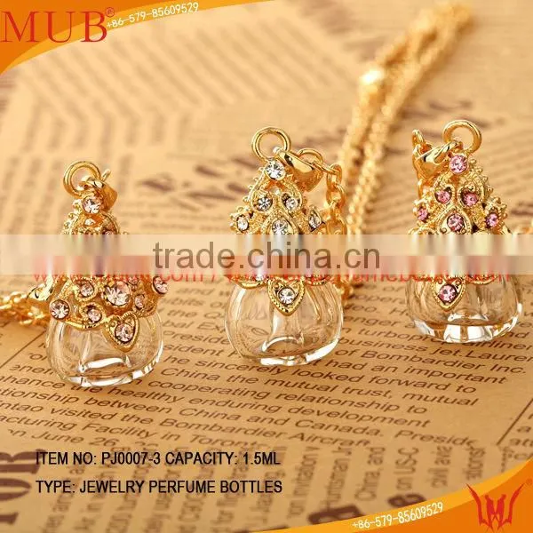 Necklace Pendant Glass Perfume bottle jewelry Necklace