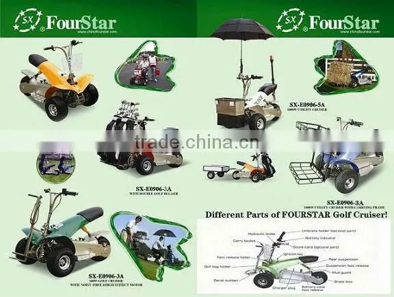 13 inches tubeless tire 1000w 36V electric golf car