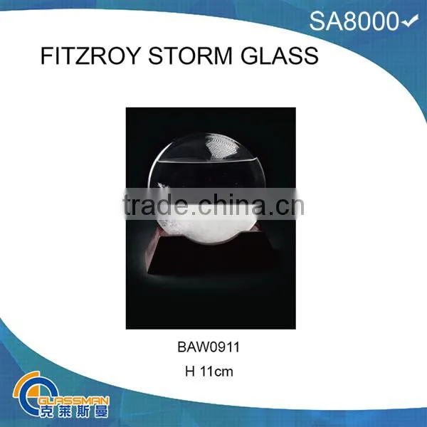BLS10-OG FITZROY WEATHER FORECAST GLASS WITH LED LIGHTING BASE