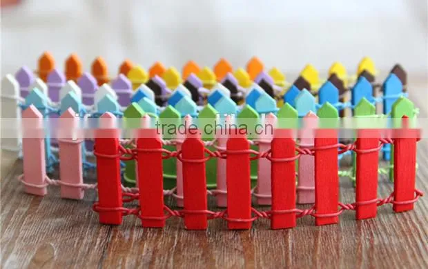 Colored mini wooden railings micro landscape decoration accessories