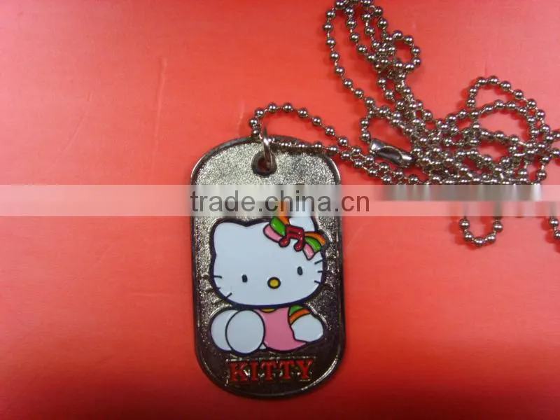 Custom Logo Die Cut Engrave Dog Tag