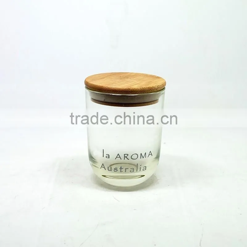 Round bottom clear glass candle jars candle holders wholesale