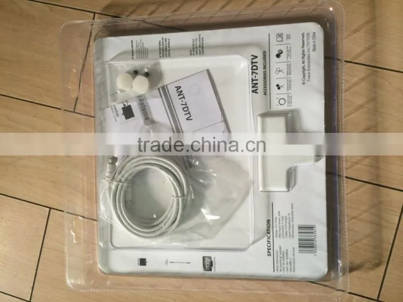 HDTV Super Thin Digital Indoor TV Antenna 35+ Miles Indoor UHF/VHF Antenna For USA, Mexico, Canada ATSC TV Antenna Factory Price