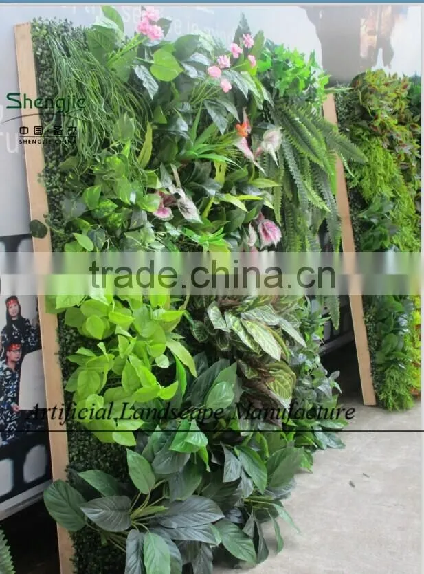 hot sale artificial green plant wall/artificial green backdrop for sale