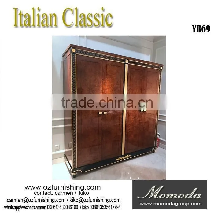 YB69 new model design italian royal baroque style luxury solid wood bedroom furniture for sale