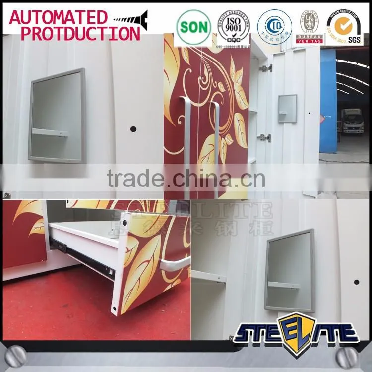 Bedroom furniture steel wardrobe closet design metal clothes cupboard