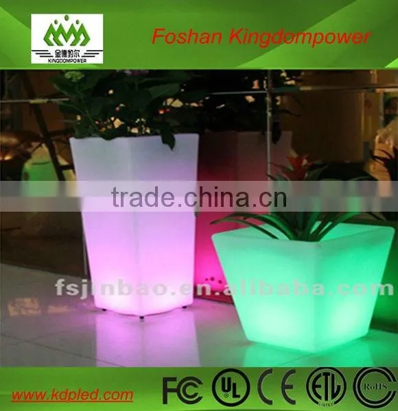 China manufacturing colorful Rechargeable Decoration LED planter