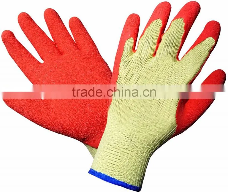 Mix Color Knit latex safety gloves