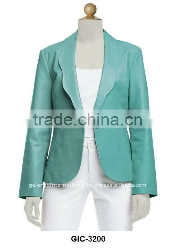 Leather blazer