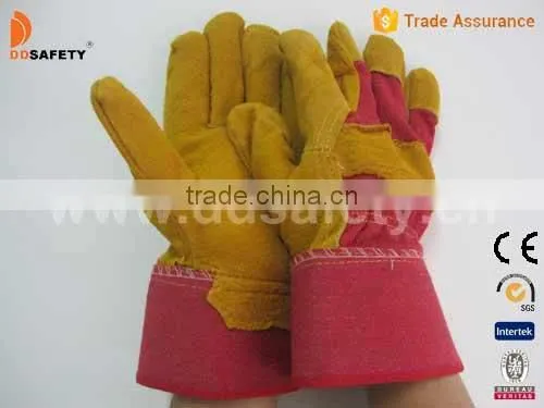 DDSAFETY Wholesale Hot Sale Cow Split Leather Glove Luvas De Couro