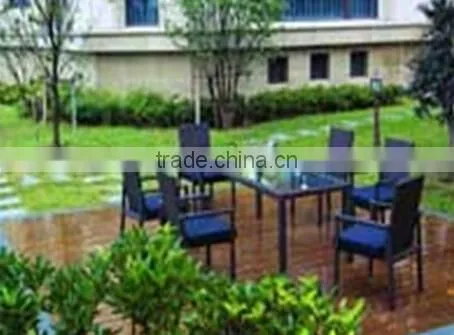 All Weather 7Piece Black Wicker Patio Dining Sets