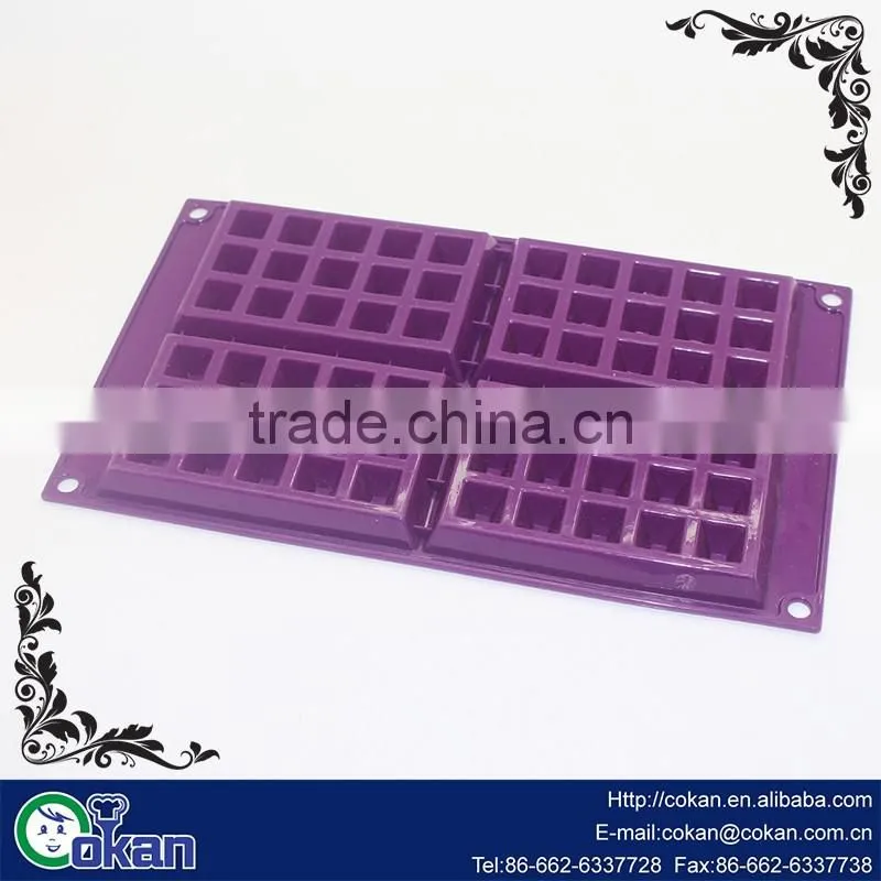 4 Cavity Waffles Cake Chocolate Silicone Mold ,Baking Mould,CK-SL683