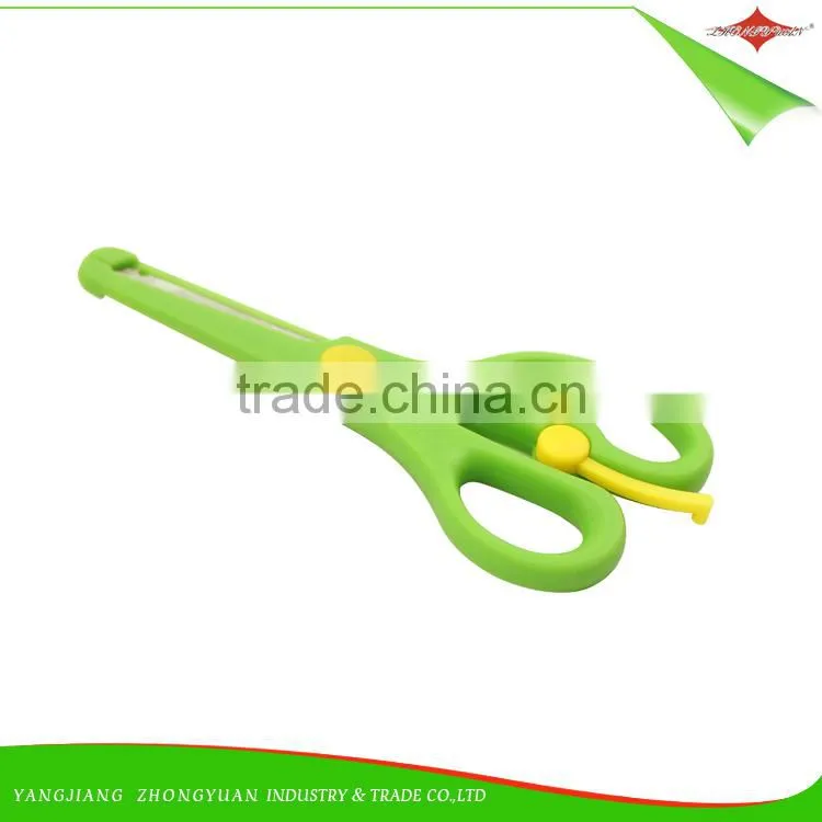 ZY-J7009 Plastic Safety student scissors Lovely Children Hand Cartoon Scissors