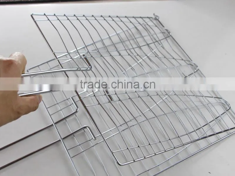 Triple Fish Long Handle Barbecue Grill Basket