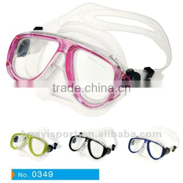 Fashionable comfortable fit scuba watersports mask snorkel and fins diving set