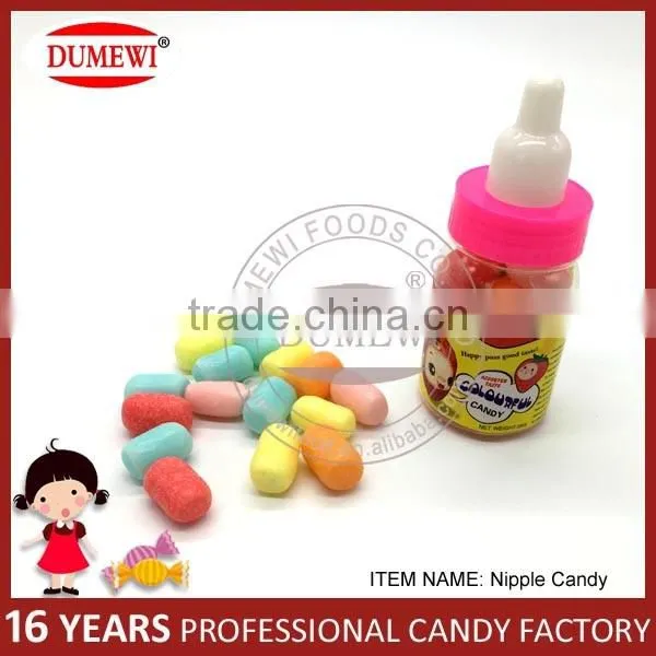 Pressed Candy Marshmallow Jelly Bean Mixed in Baby Nipple Bottle