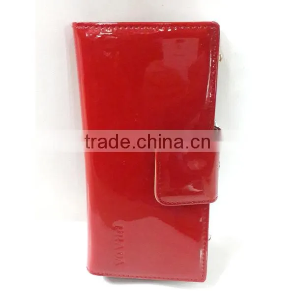 2015 new style design cheap red fashion women wallet case