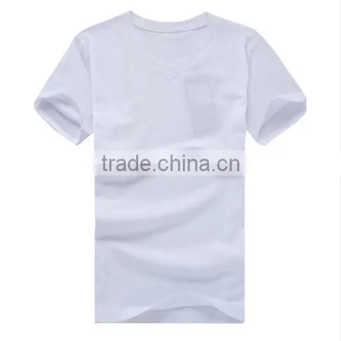 2016 New Men High-elastic Short Sleeve V Neck Tight Cotton t shirt