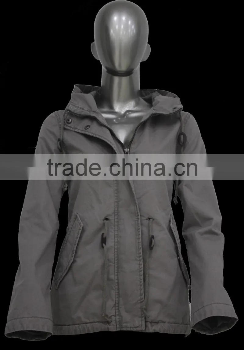 France ALIKE Brand Women Spring Garment Dyed Jacket 100% Cotton
