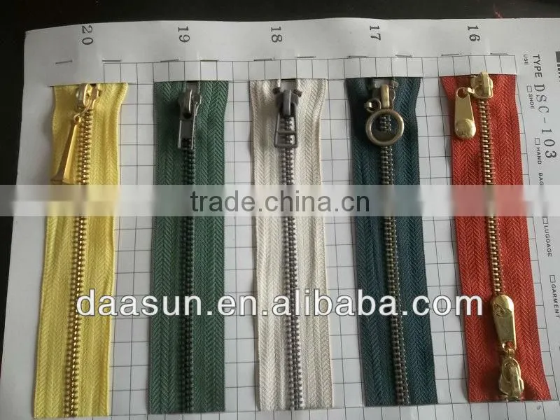 nylon zipper with head to head sliders