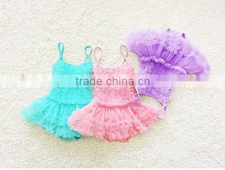 Baby solid color lace bikini new one piece swimming wear girl bathing suit for summer girl swimming suit