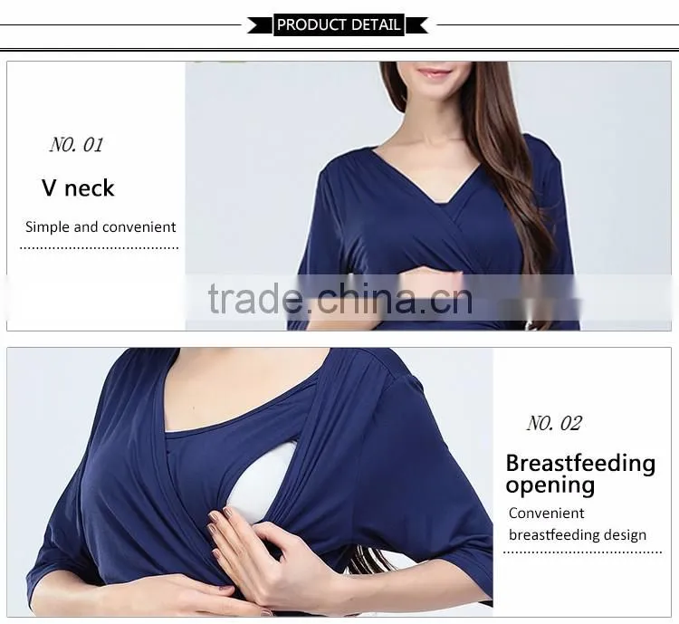 Maternity dresses Hit color nursing clothes pregnant mums skirts