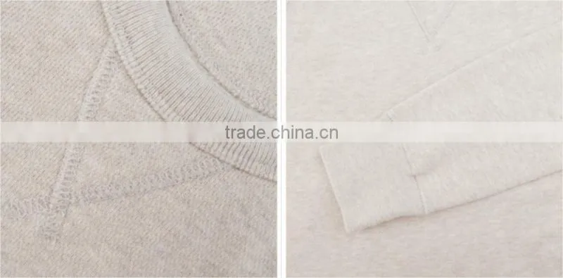 Plain Heather Color Crew Neck Pullover Sweatshirt