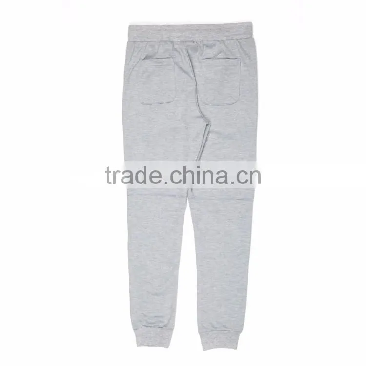 2017 factory direct custom 100% polyester sweat pants slim fit men latest design pants