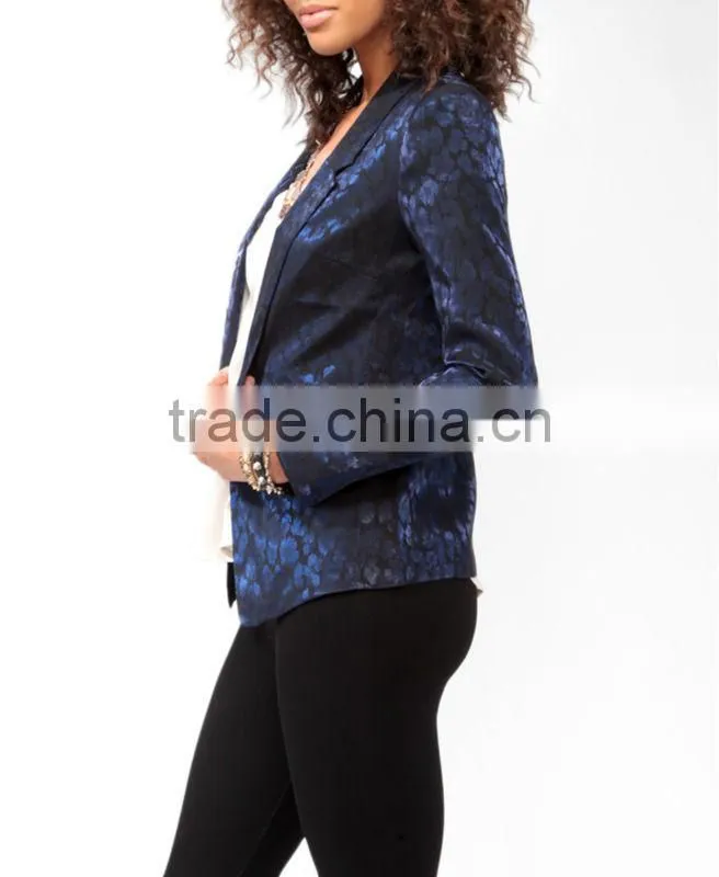 Jacquard Abstract Pattern Blazer