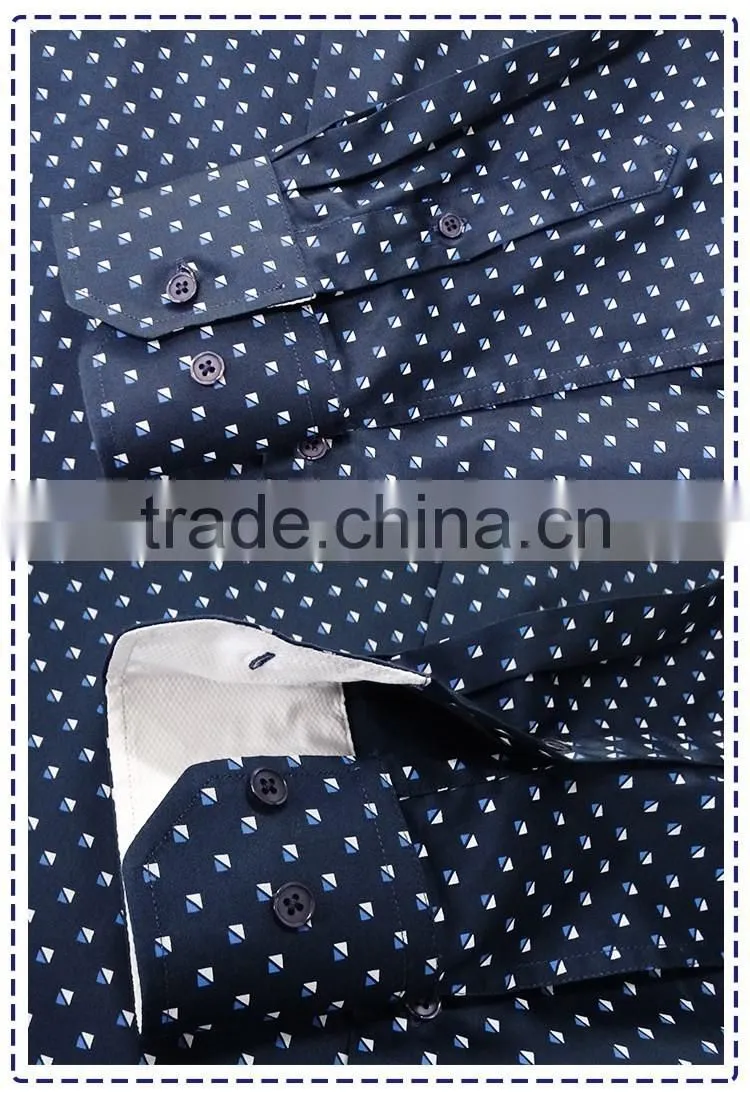 Men printed casual long sleeve shirt fancy mens clothing shirts