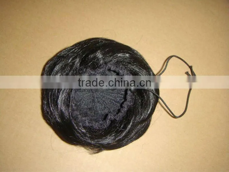 synthetic hair bun dome, sleek clip in hair bun, professional synthetic hair bun accessories