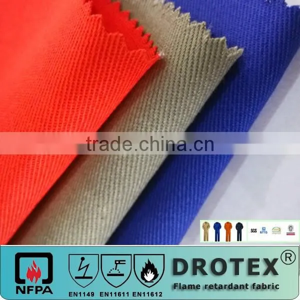 Fireproof anti-static oil water resistant anti acid cloth fabrics for lab uniform