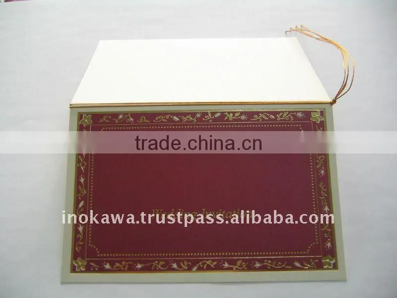 Japan Wedding Invitation Card 'IN CLASSIC WINE' STOCKLOT