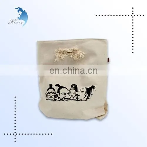 Wholesale cosmetic messenger art tote shopping canvas painting bag