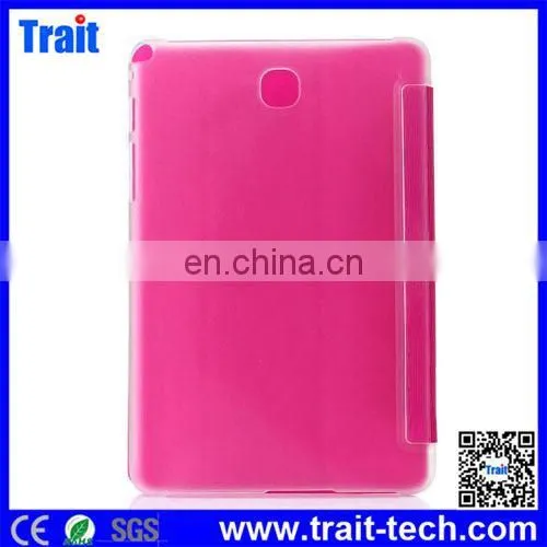 Side Flip Foldable Plastic Back Shell Leather Case for Samsung Galaxy Tab A 8.0 T350,Fancy Leather Case For Samsung Galaxy Tab